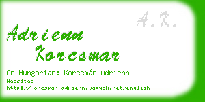 adrienn korcsmar business card